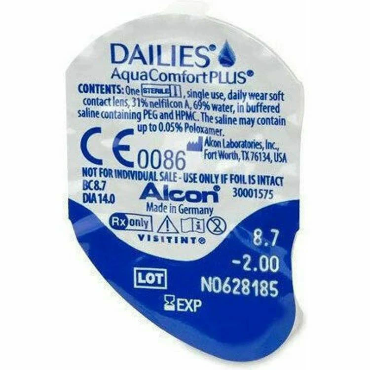 Εικόνα για Alcon Dailies Aqua Comfort Plus Φακοί Μυωπίας Ημερήσιοι 30τμχ.